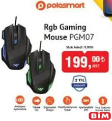 POLOSMART RGB GAMİNG/OYUNCU MOUSE PGM07